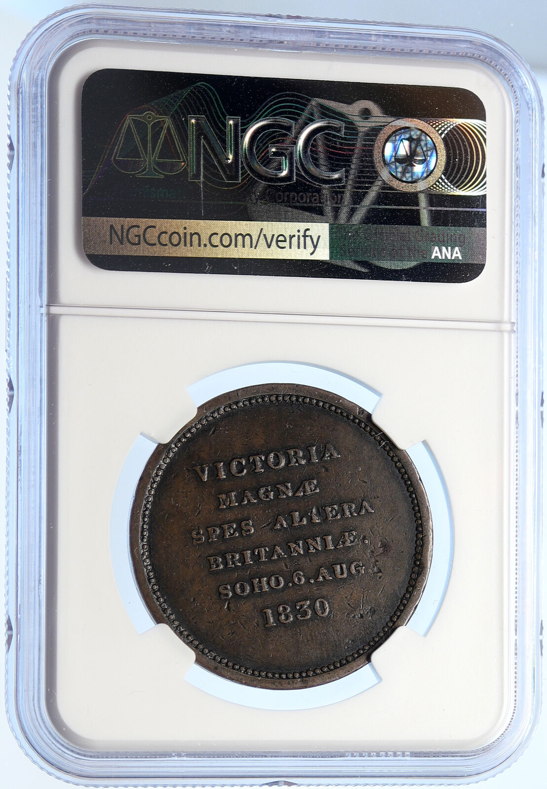 1830 UK Great Britain UK QUEEN VICTORIA Royal Visit Antique Medal NGC i106422