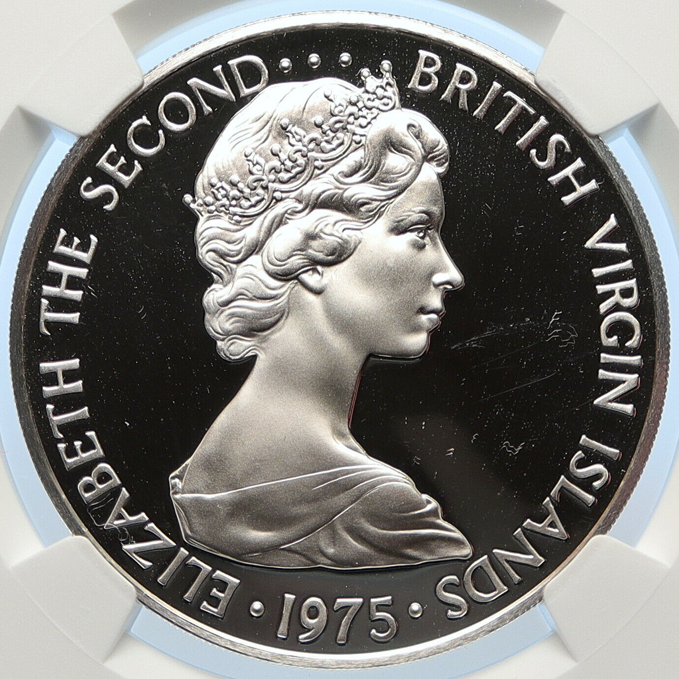 1975 British Virgin Islands UK Elizabeth II BIRD Proof Silver Coin NGC i106421