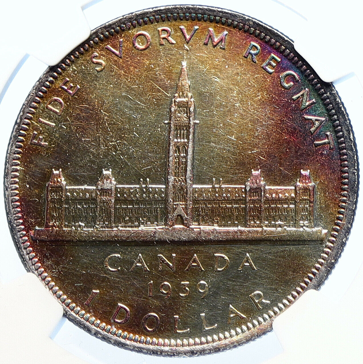 1939 CANADA Centre Block in Ottowa KING George VI Silver Dollar Coin NGC i106431