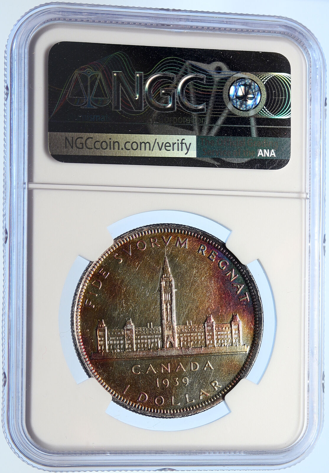 1939 CANADA Centre Block in Ottowa KING George VI Silver Dollar Coin NGC i106431