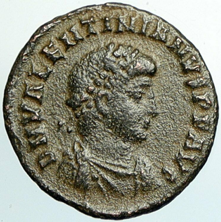 VALENTINIAN II 378AD Antioch Authentic Ancient Roman Coin Rome as Roma i102213