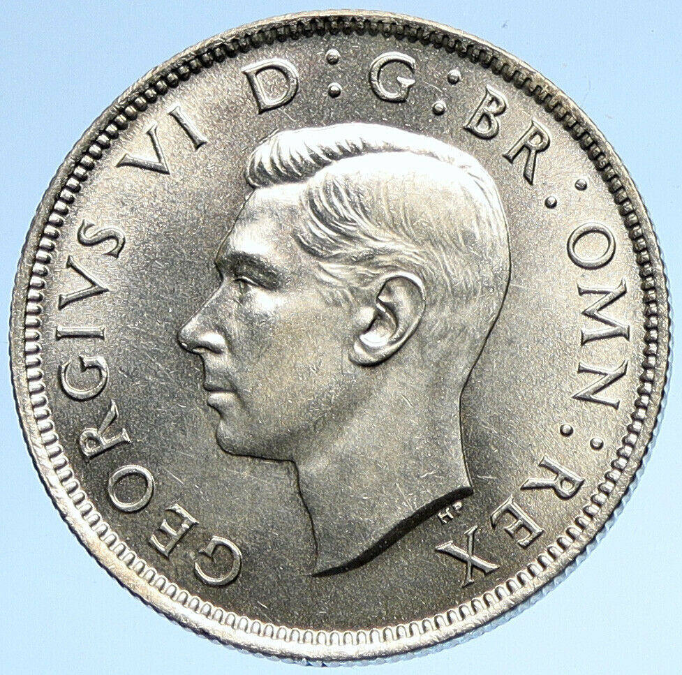 1942 United Kingdom UK Great Britain GEORGE VI Crown Silver Florin Coin i107907