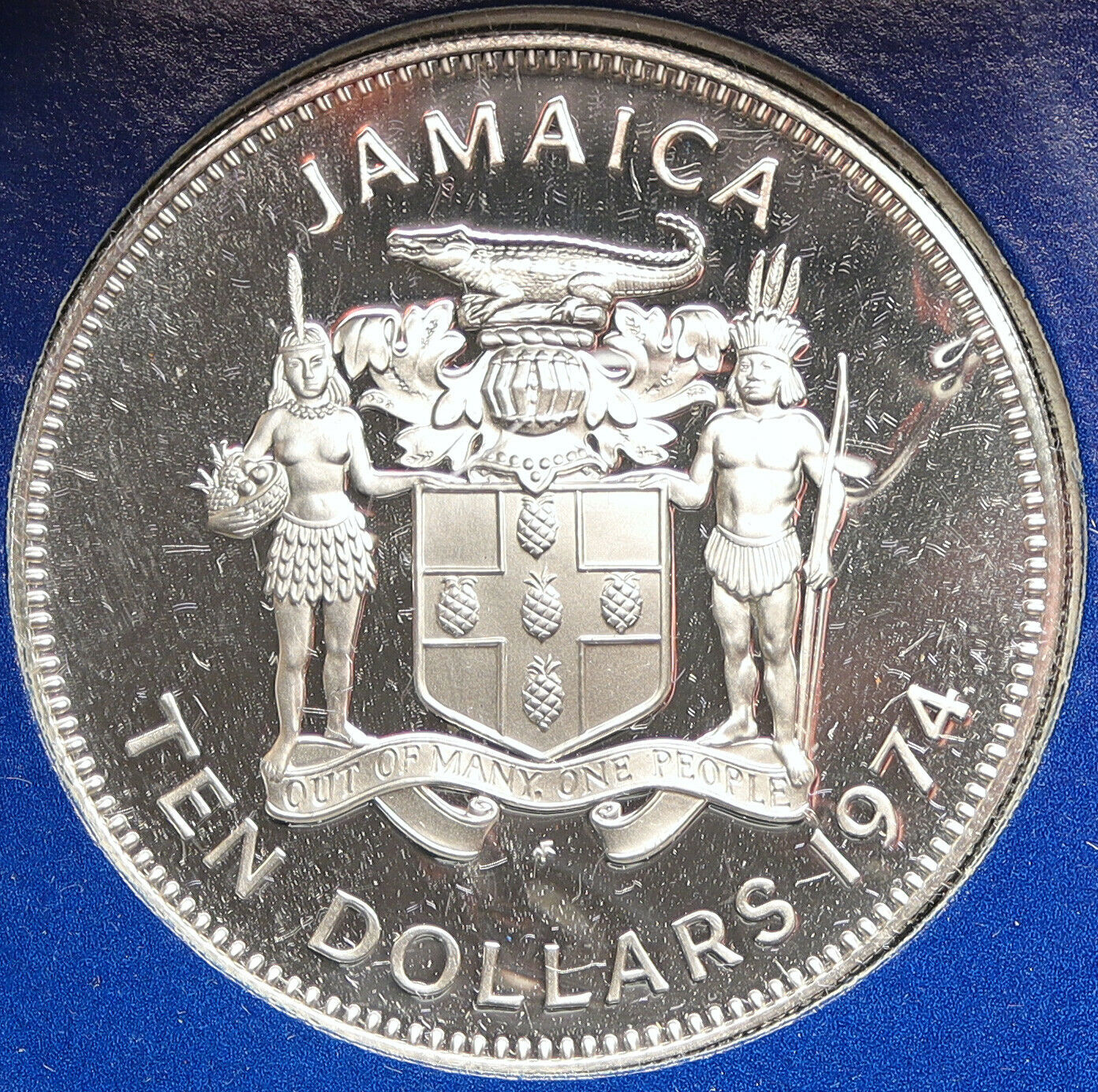 1974 JAMAICA Henry Morgan Port Royal Lieutenant PROOF SILVER $10 Coin i107924