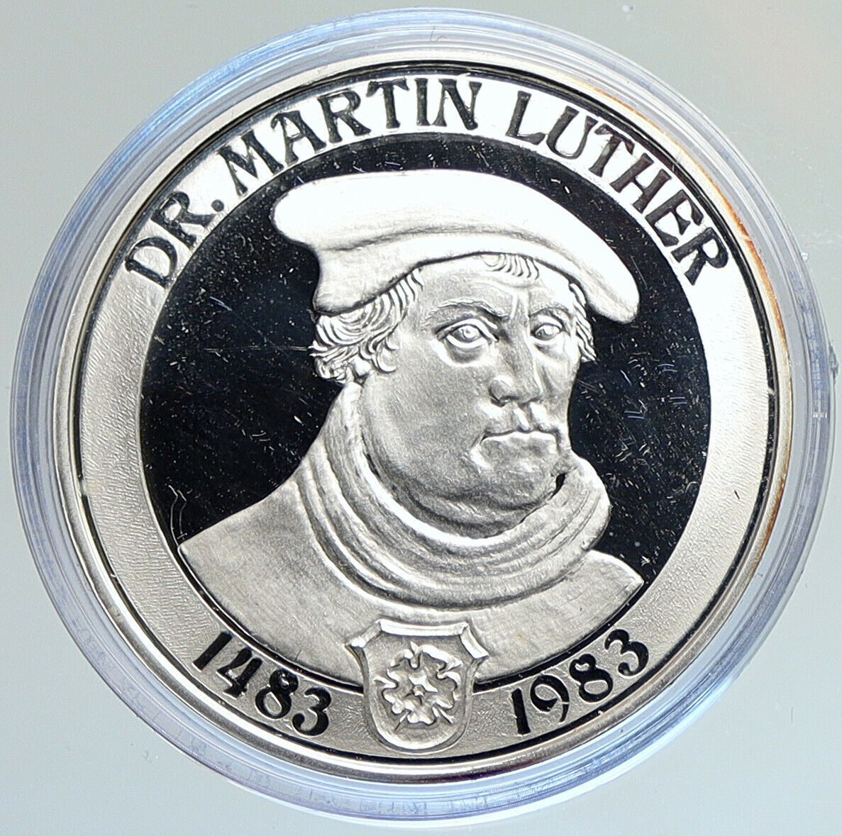 1983 GERMANY Martin Luther Religious REFORMER German Proof Silver Medal i107937