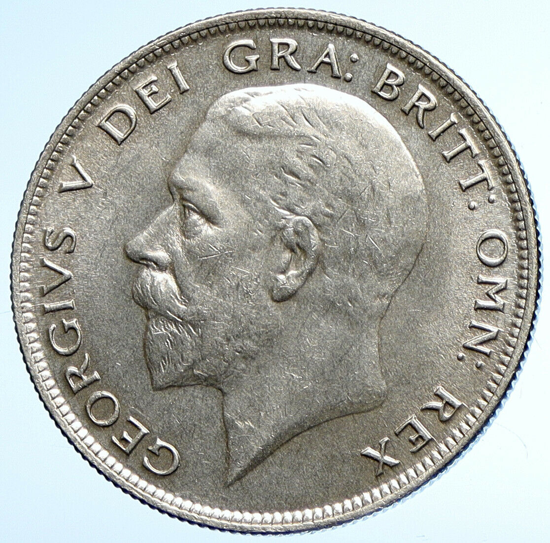 1929 Great Britain UK United Kingdom King George V SILVER 1/2 Crown Coin i107864