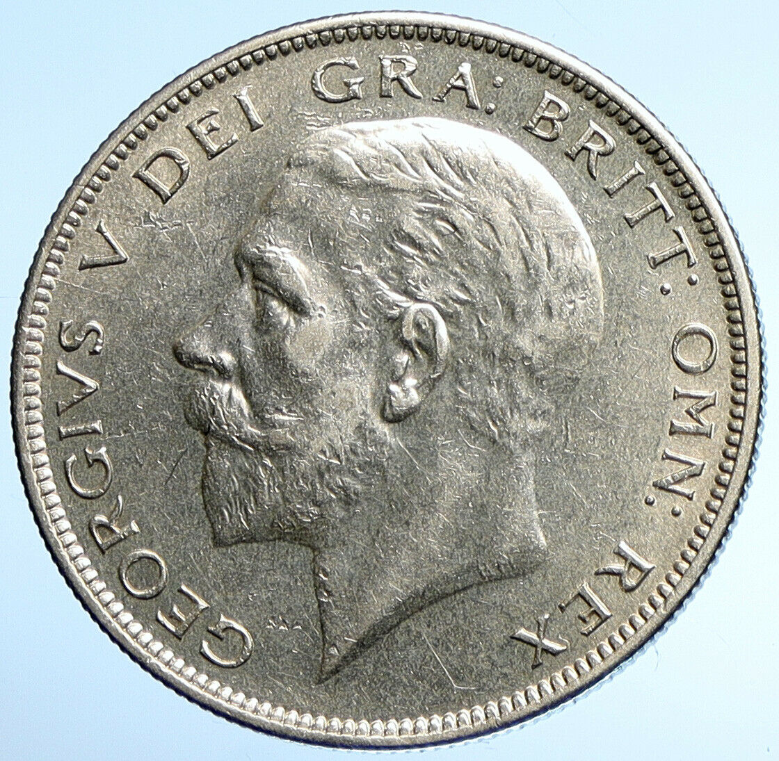 1928 Great Britain UK United Kingdom King George V SILVER 1/2 Crown Coin i107863