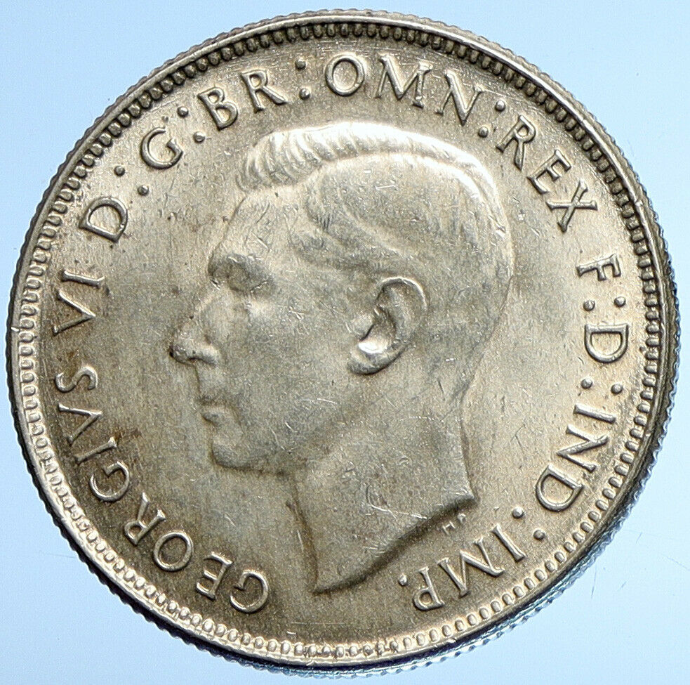 1944 AUSTRALIA UK Large King George VI Kangaroos OLD Silver Florin Coin i107873