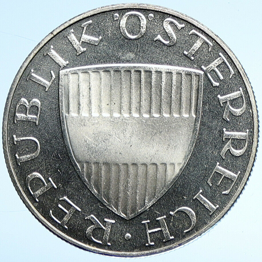 1965 Austria Wachau Woman 10 Schilling Proof Silver Austrian Coin Shield i107890