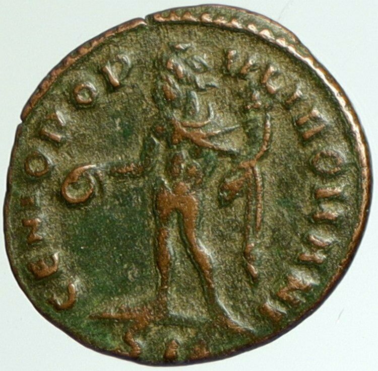 MAXIMINUS II DAIA Authentic Ancient 312AD Genuine OLD Roman Coin GENIUS i102319