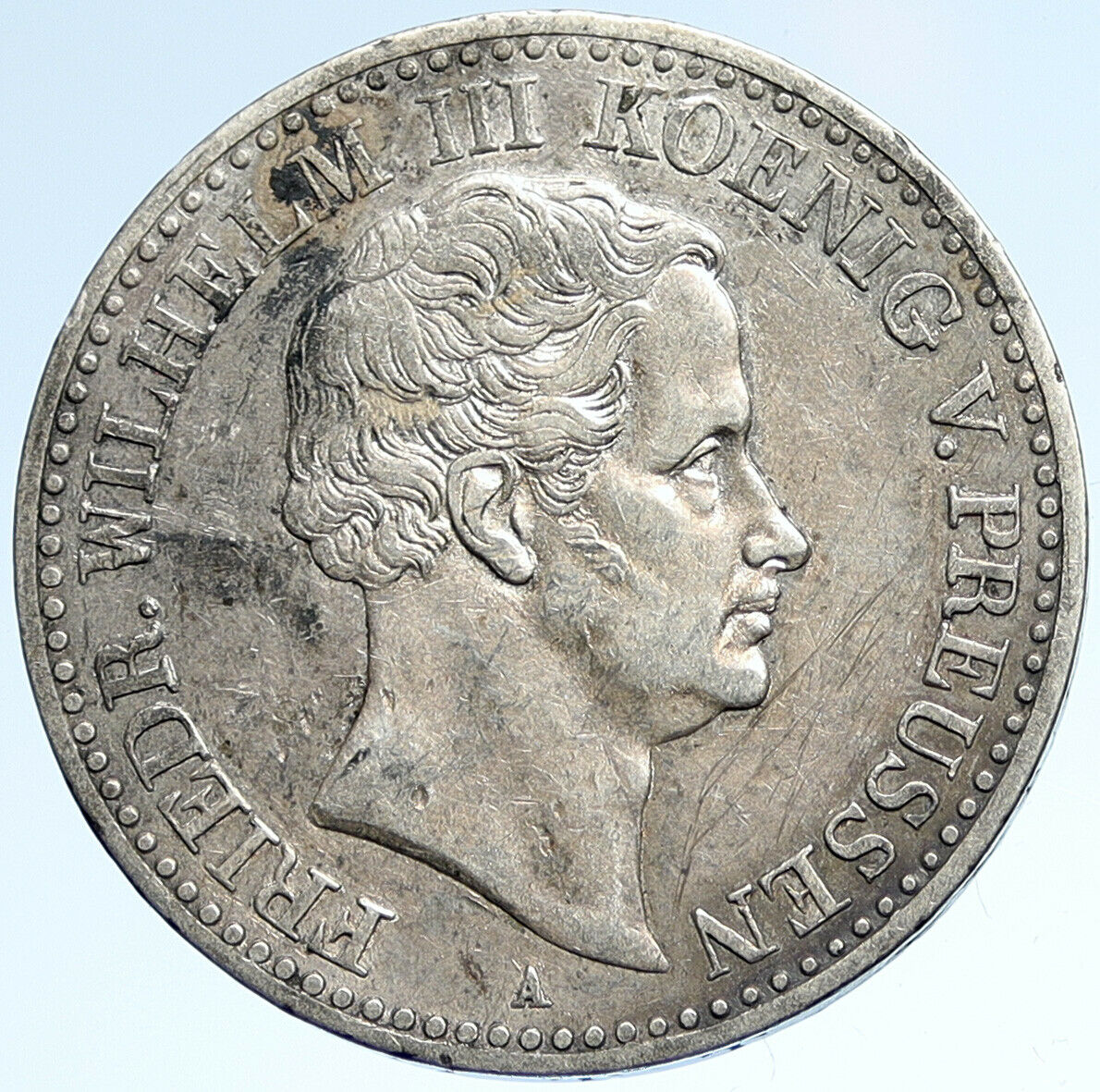 1831 Germany PRUSSIA KINGDOM King Wilhelm III ANTIQUE Silver Thaler Coin i107426