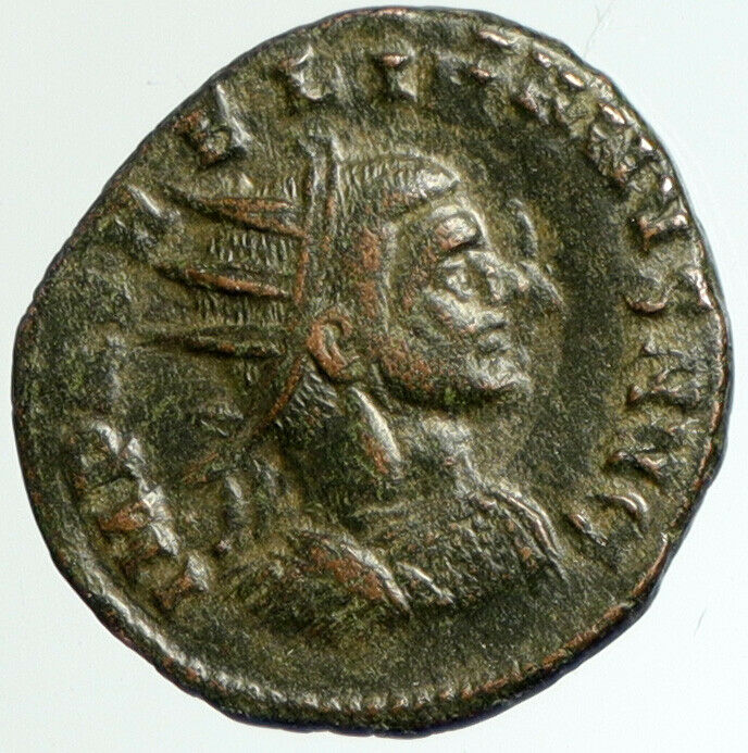 AURELIAN Authentic Ancient Genuine Roman Coin GLOBE & SPEAR of EMPEROR i102316