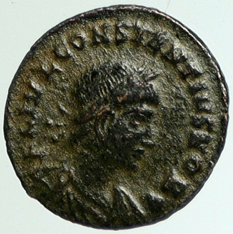 CONSTANTIUS II Antioch Authentic Ancient Roman Coin WAR LEGION SOLDIERS i102328