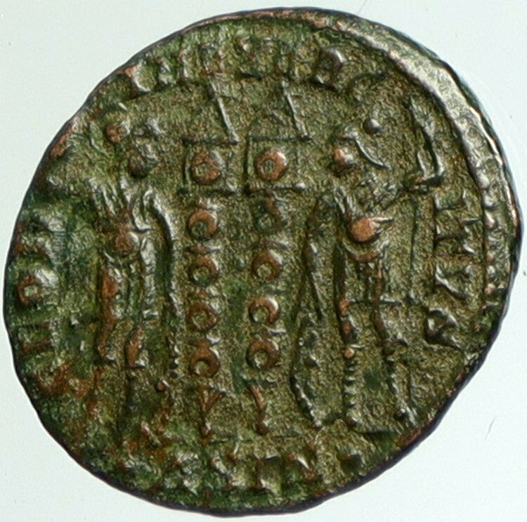 CONSTANTIUS II Antioch Authentic Ancient Roman Coin WAR LEGION SOLDIERS i102327