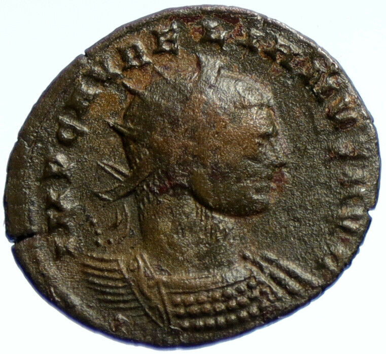 AURELIAN Authentic Ancient 274AD Genuine Roman Coin SOL w WAR CAPTIVE i103807