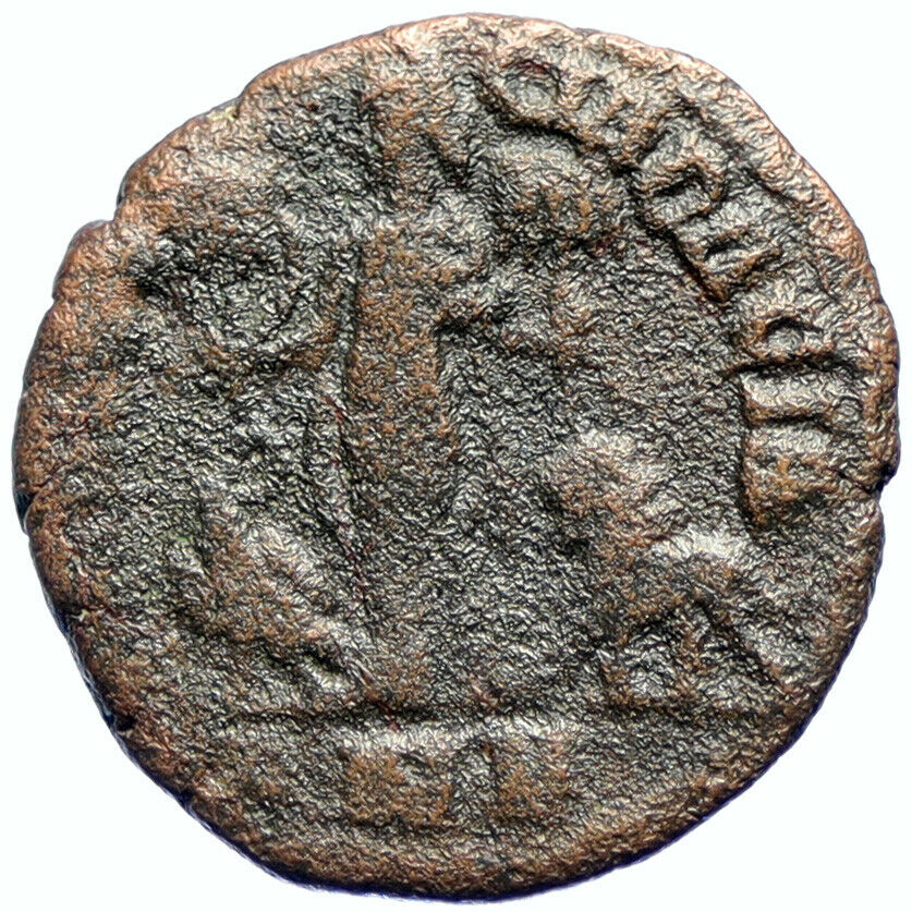 VOLUSIAN Dacia Year 5 LION & EAGLE Authentic ANTIQUE Ancient Roman Coin i103854