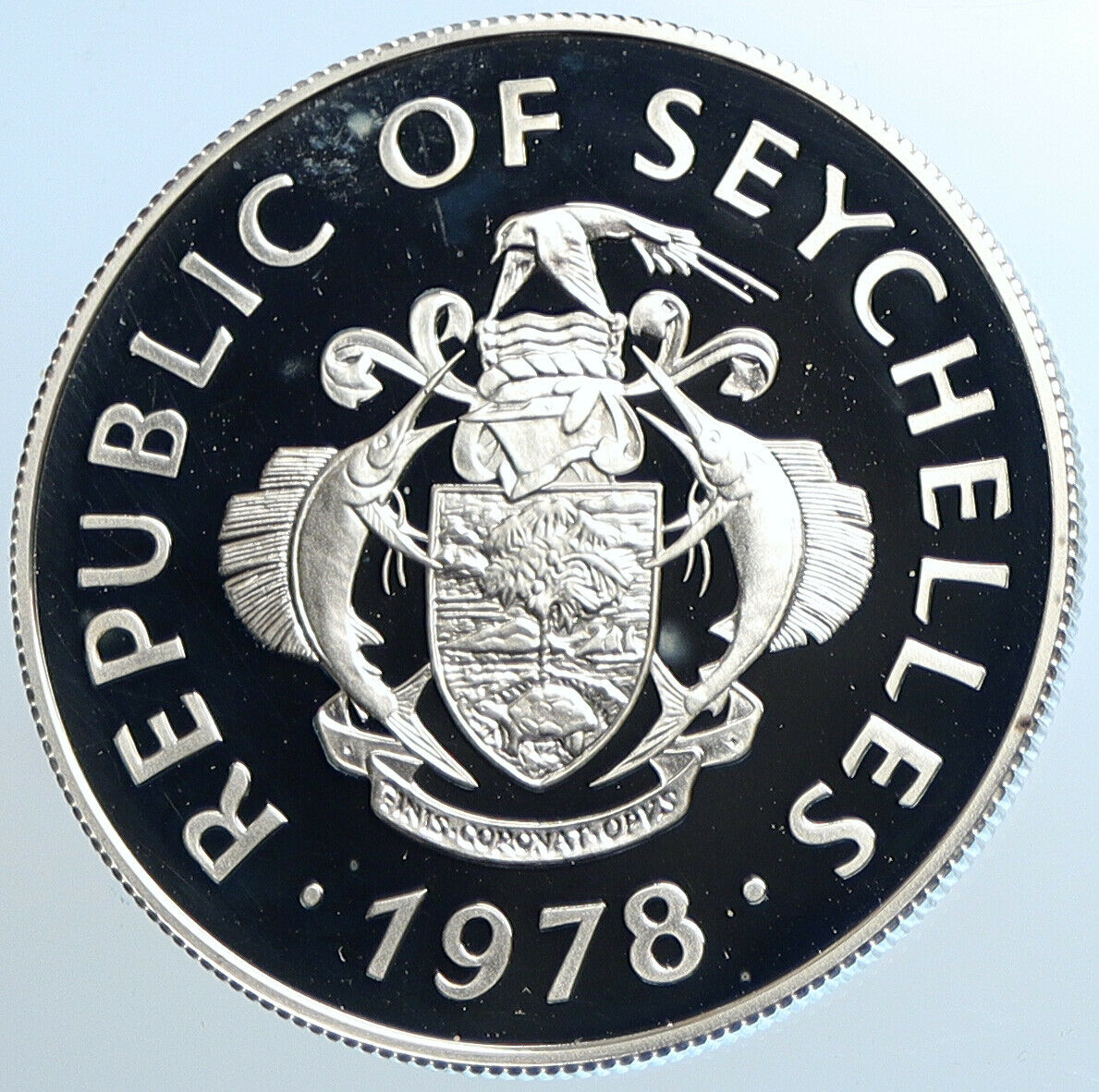 1978 SEYCHELLES UK Conservation SQUIRREL FISH Proof Silver 50 Rupee Coin i108492