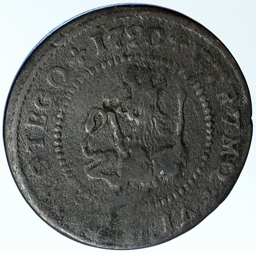 1720 Barcelona SPAIN King FELIPE V Philip Antique OLD 4 Maravedes Coin i108482