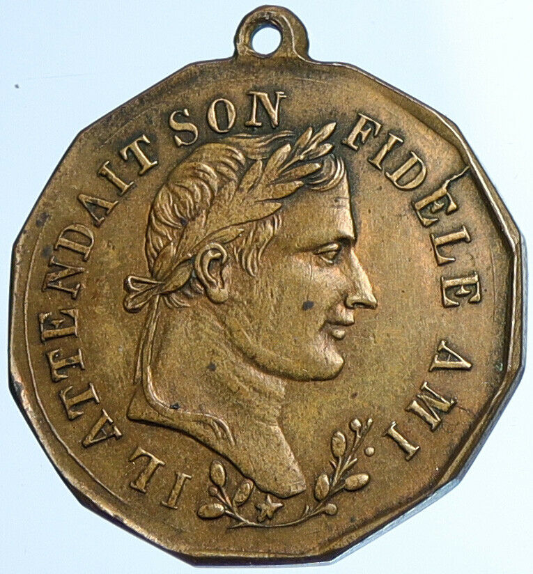 1844 FRANCE Emperor NAPOLEON III & General Comte Bertrand FRENCH Medal i108420