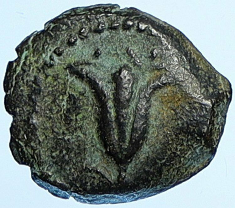 JOHN HYRCANUS & ANTIOCHUS VII in JEWISH Jerusalem Coin LILY Hendin 1131 i108704