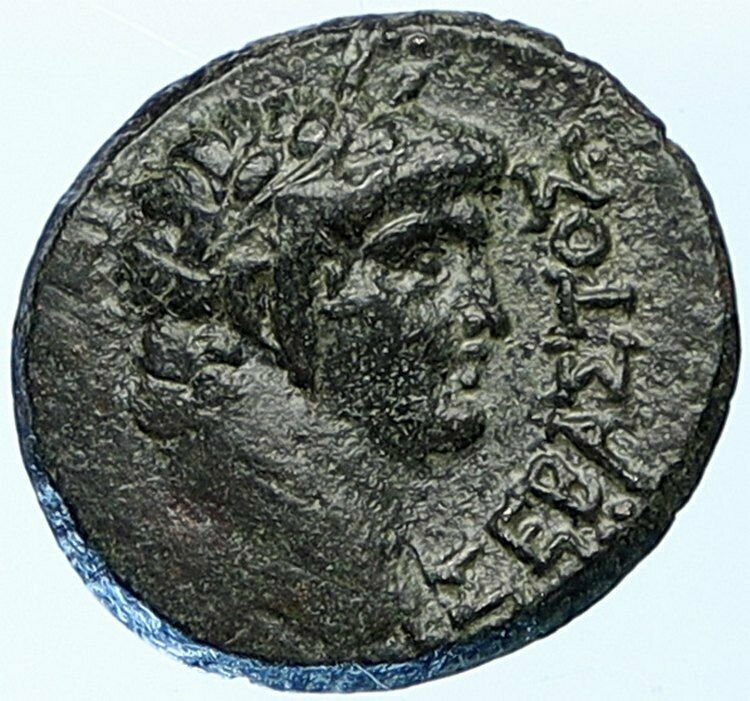 NERO Authentic Laodicea ad Lycum in Phrygia OLD Roman Coin ZEUS & EAGLE i108869