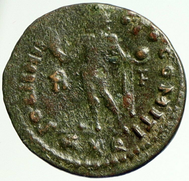 CONSTANTINE I the GREAT Authentic Ancient 314AD Roman Coin SOL SUN GLOBE i104399