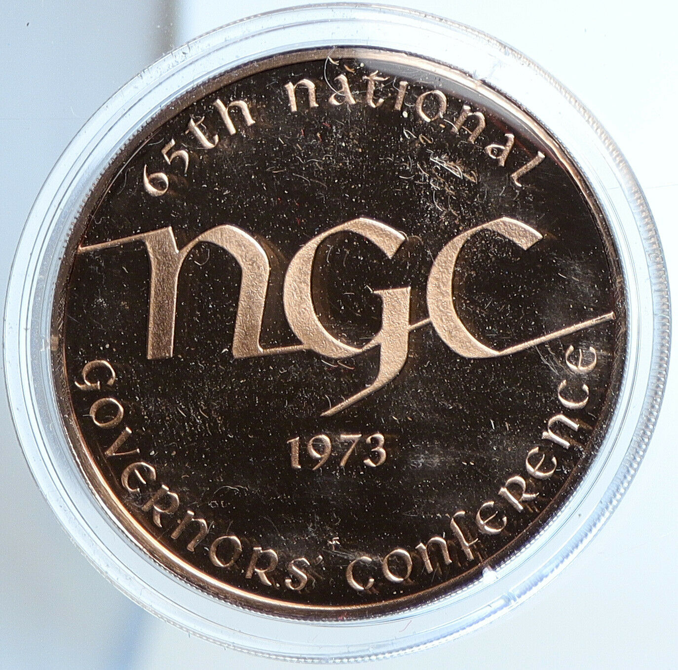 1973 USA United States LAKE TAHOE NEVADA Ntnl Governors Conf Proof Medal i109067