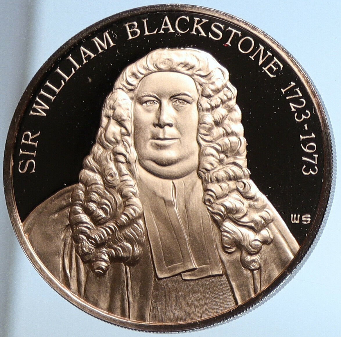 1973 USA United States SIR WILLIAM BLACKSTONE JUSTICE Old Proof Medal i109083