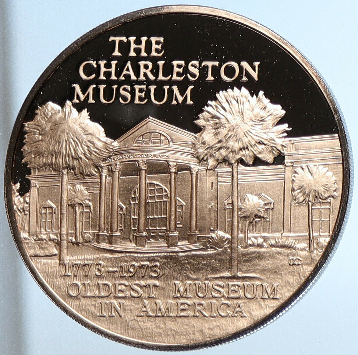 1973 USA United States The Charleston Museum Bicentennial Proof Medal i109081