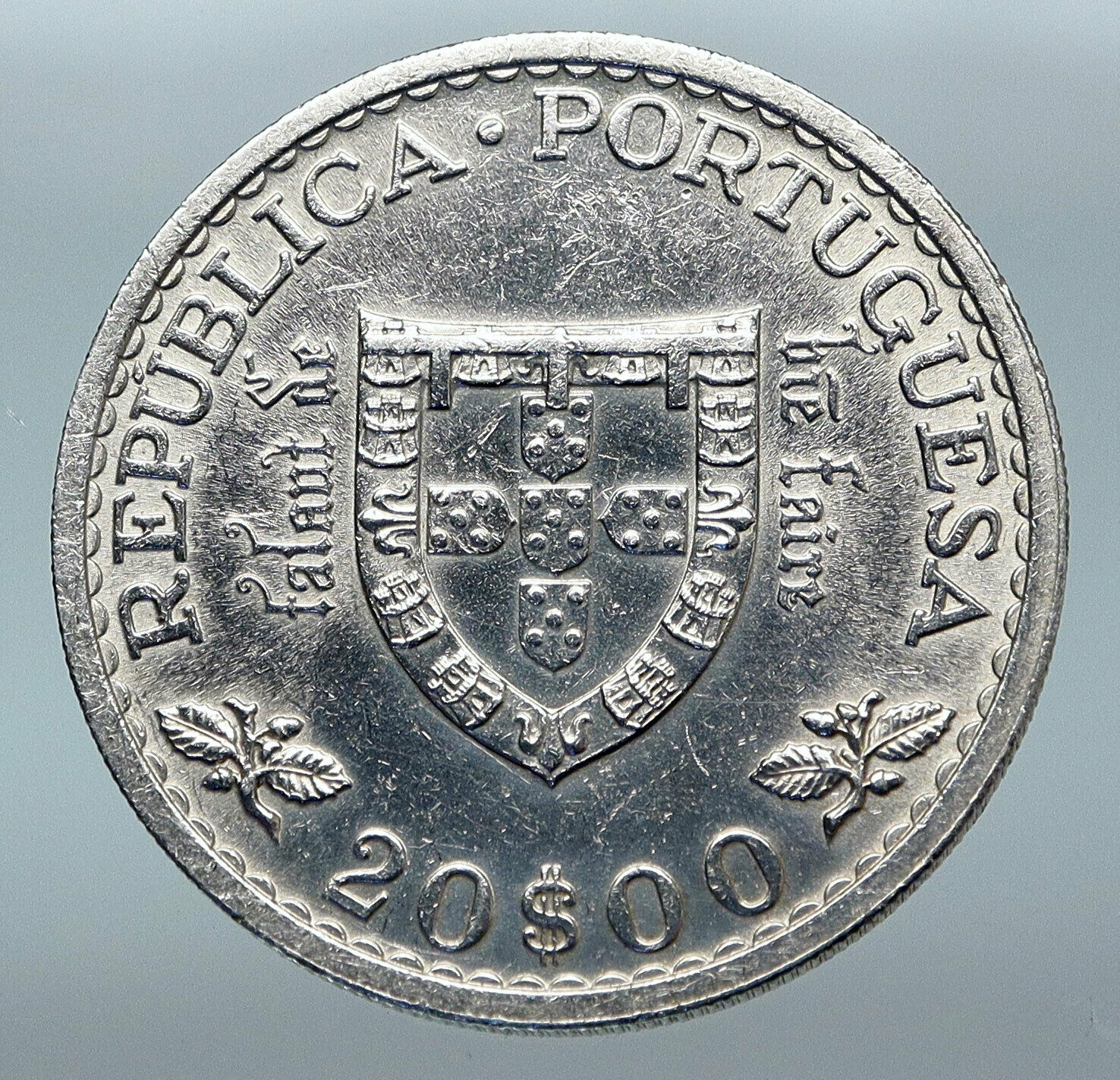 1960 PORTUGAL Prince Henry the Navigator 20 Escudos Antique Silver Coin i85217