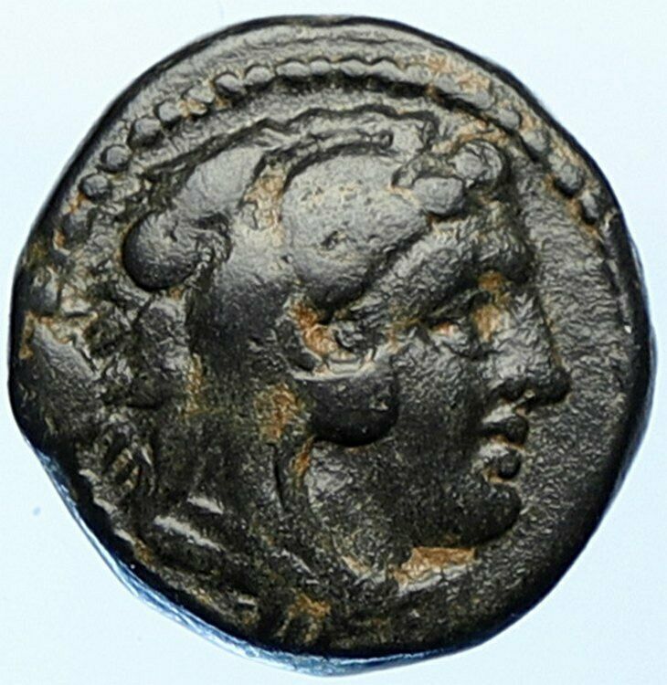 ALEXANDER III the GREAT Macedonia Ancient OLD Greek Coin HERCULES WEAPON i108894