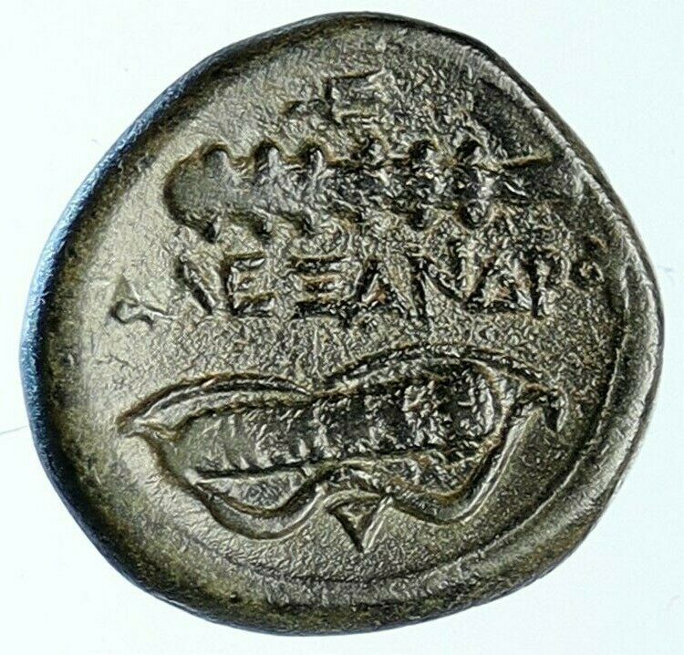 ALEXANDER III the GREAT Macedonia Ancient OLD Greek Coin HERCULES WEAPON i107566