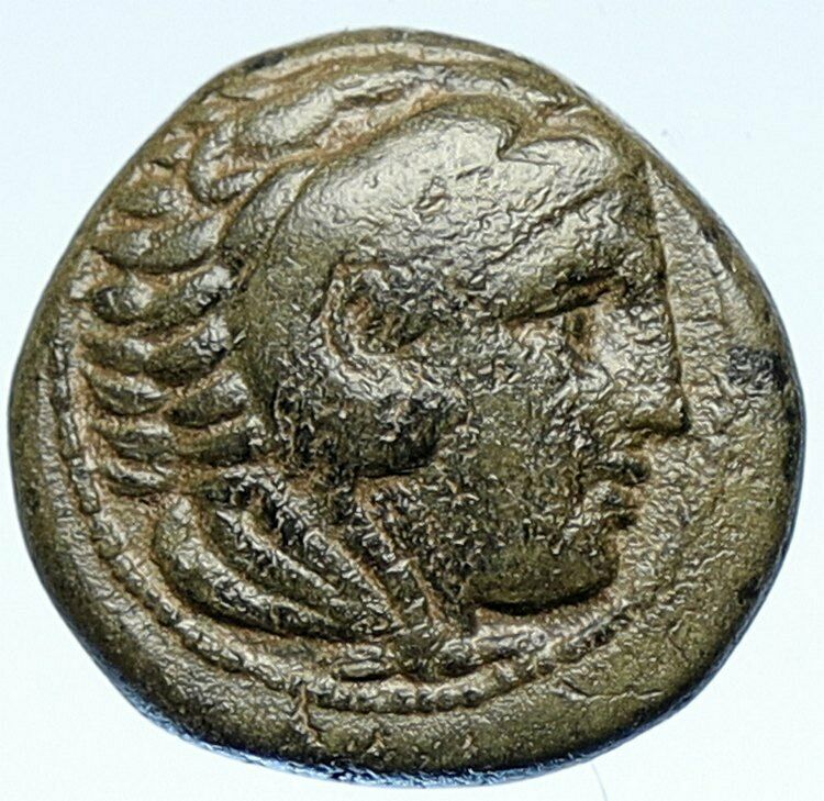 ALEXANDER III the GREAT Macedonia Ancient OLD Greek Coin HERCULES WEAPON i107566