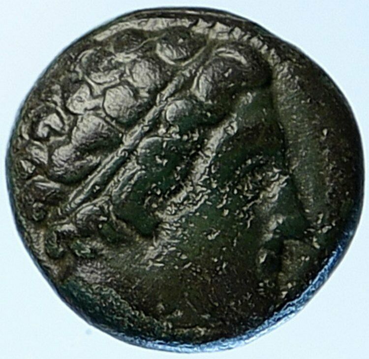 PHILIP II Alexander the Great Dad OLYMPIC GAMES Ancient Greek HORSE Coin i108888