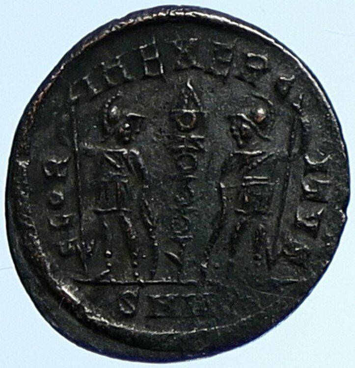 CONSTANTIUS II Siscia Authentic Ancient Roman Coin WAR LEGION SOLDIERS i109099