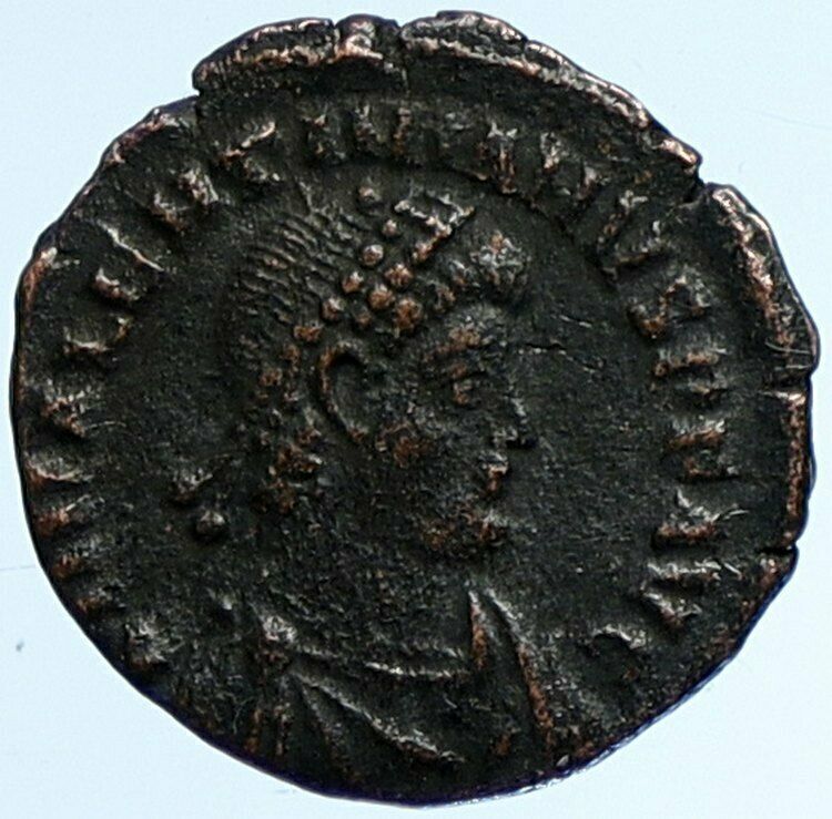 VALENTINIAN II 378AD Antioch Authentic Ancient Roman Coin Rome as Roma i109106