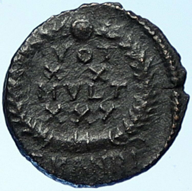 CONSTANTIUS II 347-48 AD Constantinople Ancient OLD Roman Coin Wreath i109115