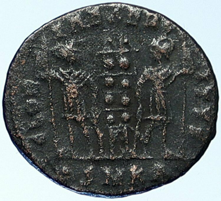 CONSTANTIUS II Constantine the Great Son Roman Coin WAR LEGION SOLDIERS i109154