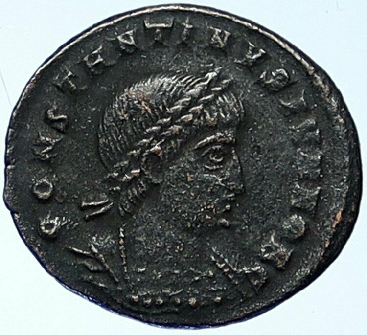 CONSTANTIUS II Constantine the Great Son Roman Coin WAR LEGION SOLDIERS i109154