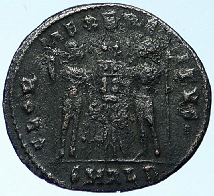 CONSTANTIUS II 333 AD Antioch Ancient Old Roman Coin WAR LEGION SOLDIERS i109123