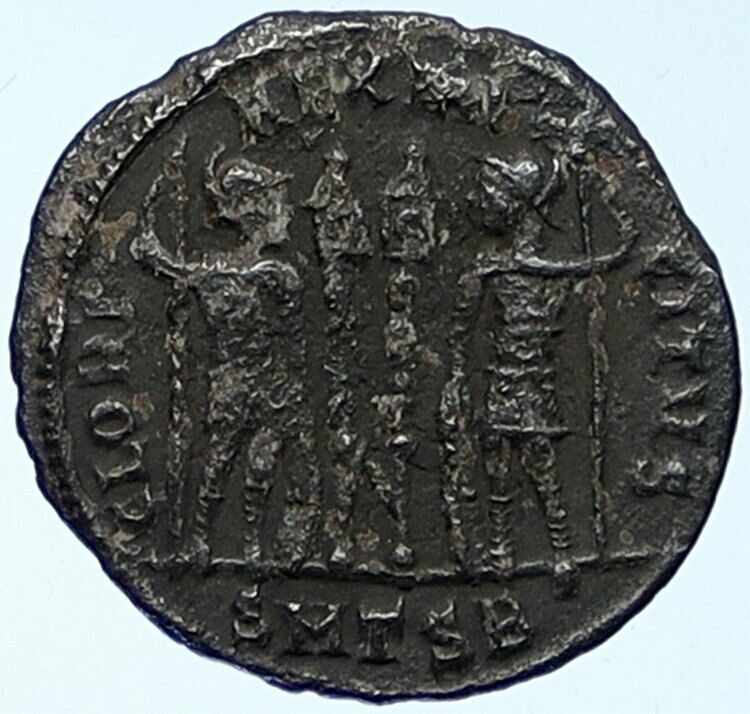 CONSTANTINE II Jr SON of GREAT Ancient Roman Coin WAR LEGION SOLDIERS i109131