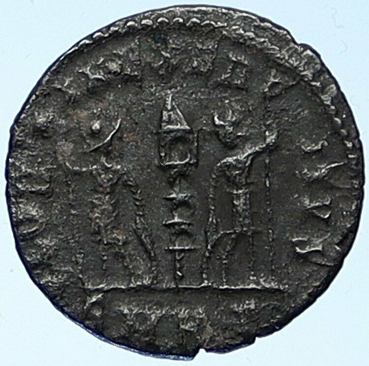 CONSTANS Authentic Ancient CYZICUS 337AD Roman Coin WAR LEGION SOLDIERS i109121