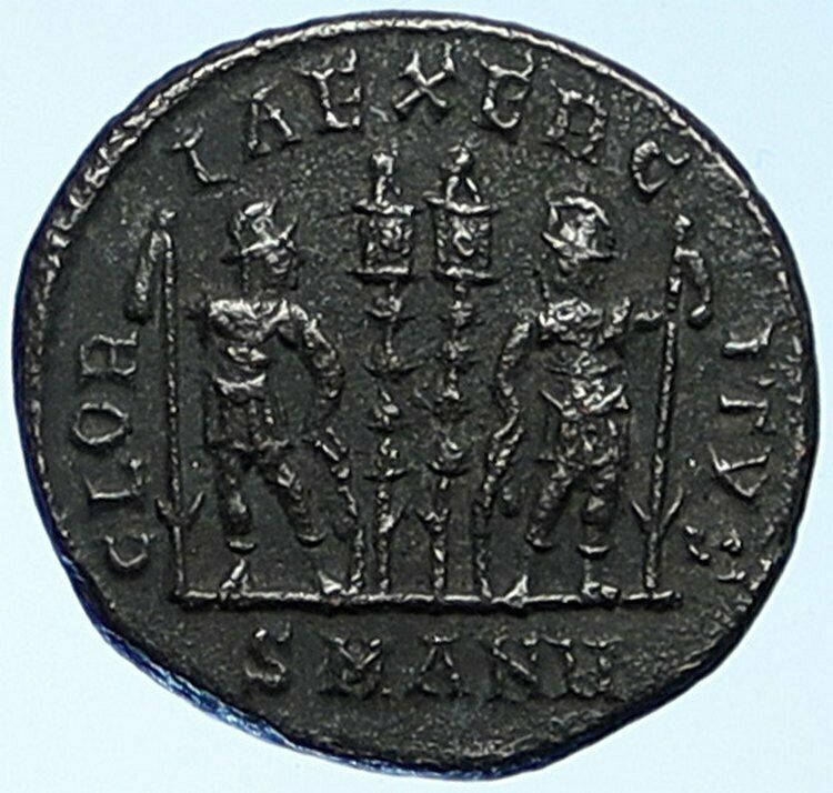 CONSTANTIUS II Antioch Authentic Ancient Roman Coin WAR LEGION SOLDIERS i109134