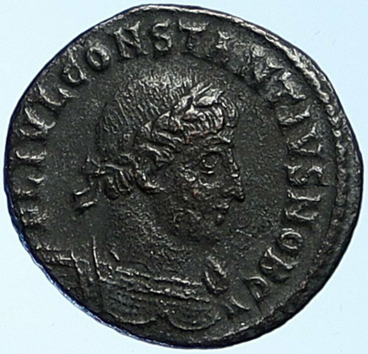 CONSTANTIUS II Antioch Authentic Ancient Roman Coin WAR LEGION SOLDIERS i109134