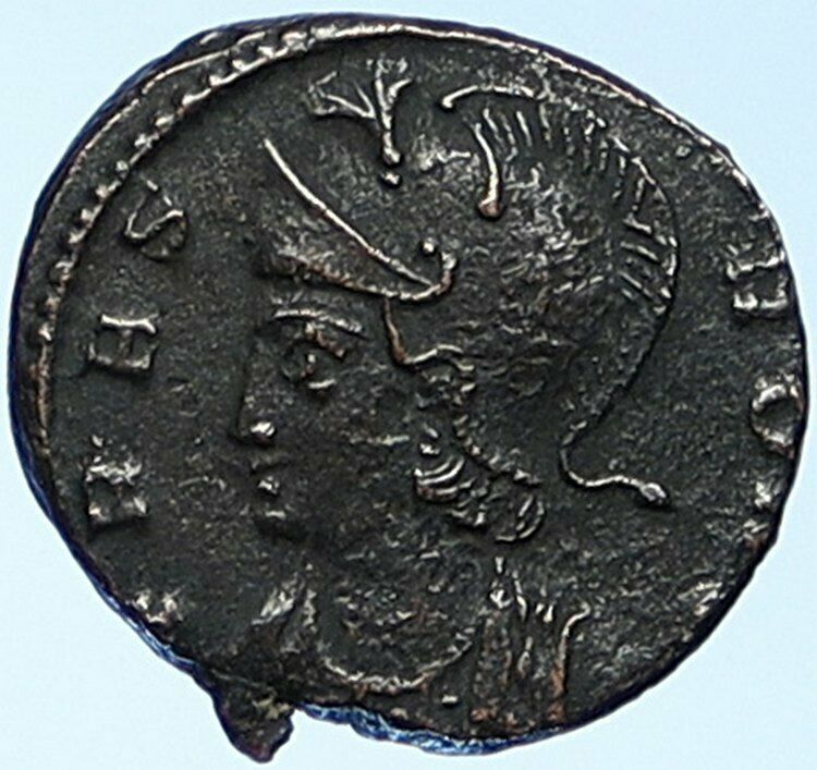 Constantine I the Great 330AD OLD Romulus Remus She-Wolf Rome Roman Coin i109135