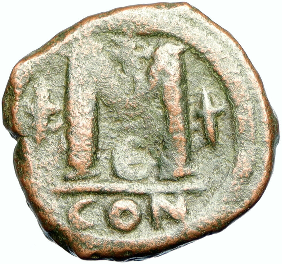 JUSTINIAN I the GREAT Ancient OLD Constantinople LARGE M Byzantine Coin i102199