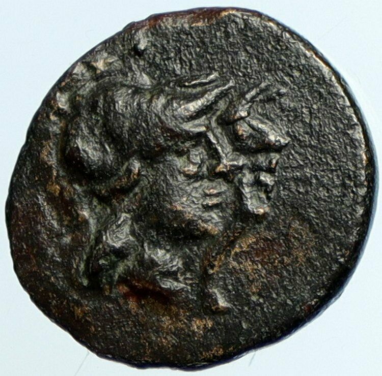 350-100 BC Authentic ANCIENT OLD Original Greek City Coin ZEUS on THRONE i102282