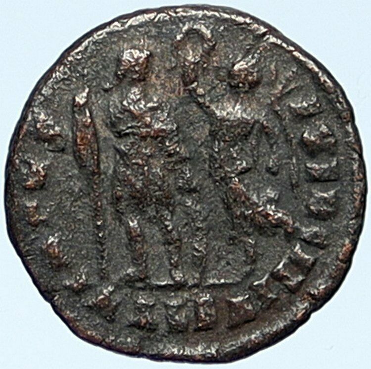 HONORIUS Victory Crowning 395AD Alexandria Authentic Ancient Roman Coin i109239