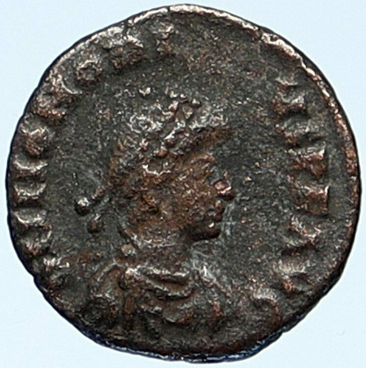 HONORIUS Victory Crowning 395AD Alexandria Authentic Ancient Roman Coin i109239