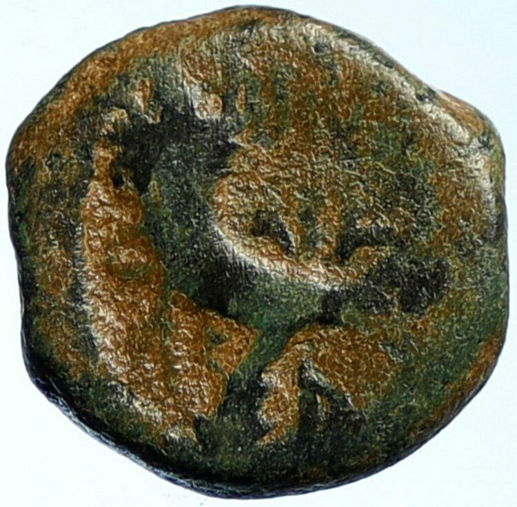 ARETAS IV 11AD Arab Kingdom Nabataea Authentic Ancient PETRA Greek Coin i103866