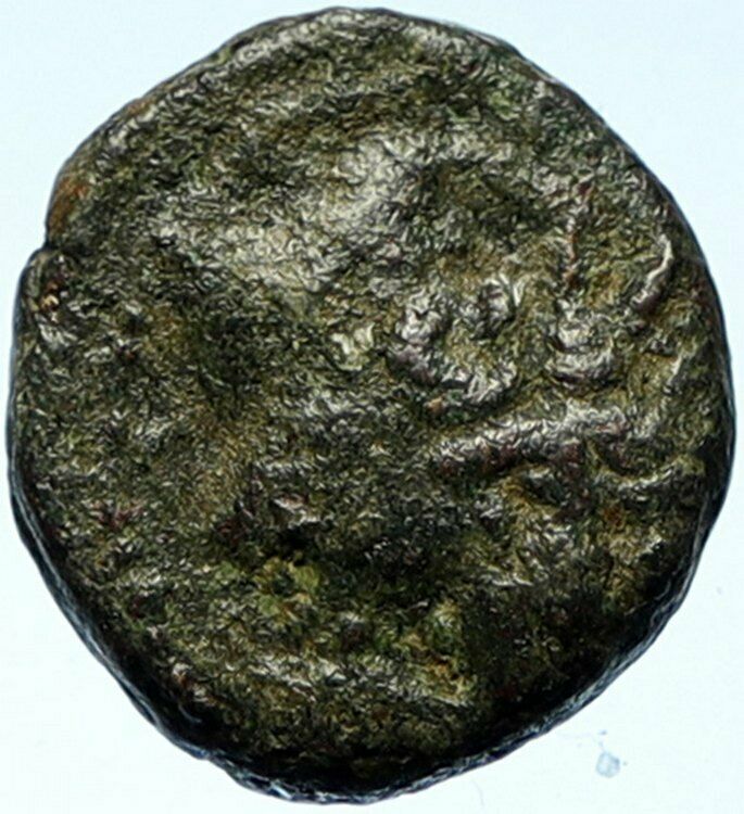 ANTIOCHOS VI Dionysos Ancient Seleukid Ancient OLD Greek Coin KANTHAROS i103869